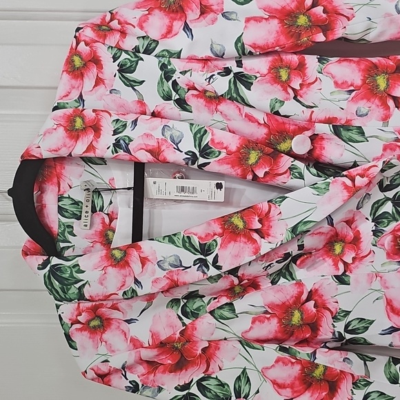 Alice + Olivia NWT Latoya Floral Long Sleeve Blazer Dress Size 2 - Picture 3 of 7